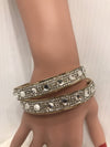 XL gold rhinestone bracelets