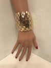 Gold caged cuff bangle