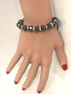 Gun Metal rhinestone drawstring bracelet