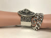 Silver rhinestone cheetah stretch bracelet