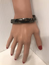 Silver Gun Metal plate cuban link bracelet