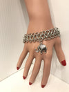 Silver elefant bracelet link