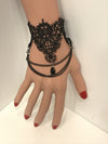 Black lace chain bracelet