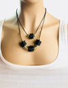 black & gold string necklace