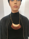 Gold fringe necklace