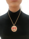 Gold emoji necklace