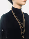 Gold ball neckalce layer