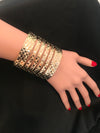 Gold wide cuff bracelet