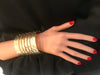 Gold wide cuff bracelet