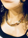 GOLD LINK HERRINGBONE NECKLACE