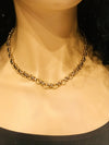 Inspired Ferragamo gold link necklace