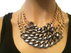 Gold and gunmetal necklace