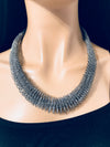 Silver slinky necklace