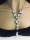 Dressy silver pearl necklance