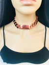 Kim Kardashian Rose Gold link necklace choker