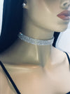 Silver bling Rhinestone choker