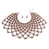 Brown Pearl Choker Cape