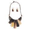 Natural Buffalo Horn Bib Necklace