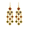 Gold Diamond Resin Earrings