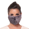 Gray Faux Fur Mask