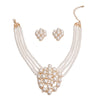 Cream 4 Line Cluster Pearl Necklace