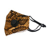 Brown Snake Skin Filter Mask