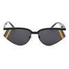 Black and Gold Futuristic Rectangle Glasses