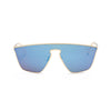 Blue Futuristic Flat Lens Sunglasses