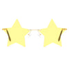 Yellow Superstar Rimless Sunglasses