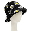 Black Floral Faux Fur Bucket Hat