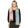 Blue Colorblock Cozy Scarf