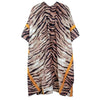 Orange Stripe Tiger Cozy Kimono