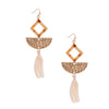 Cream Tassel Tortoiseshell Earrings