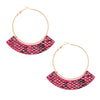 Pink Snake Skin Hoop Set