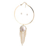 Gold Rigid Collar Jumbo Pearl Necklace