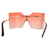 Orange Geometric Shield Sunglasses