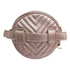 Pewter Chevron Circle Crossbody Fanny Bag