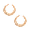 Gold Wavy Bamboo Hoops