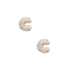 C Initial Rhinestone Studs