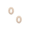 O Initial Rhinestone Studs