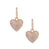 Gold 3D Heart Baby Hoops