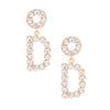 Gold Dangling D Dior Earrings