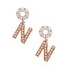 Cream Dangling N Designer Earrings