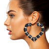 Black Heart Bamboo Hoops