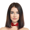 Burgundy Satin Bow Choker