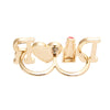 Gold Dior 2 Finger Ring