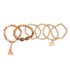 Neutral Elephant Charm 7 Pcs Bracelets