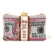 Pink Bling Banded Cash Luxury Clutch