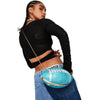 Turquoise Bling Football Clutch