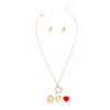 Gold Interchangable Heart Charm Necklace